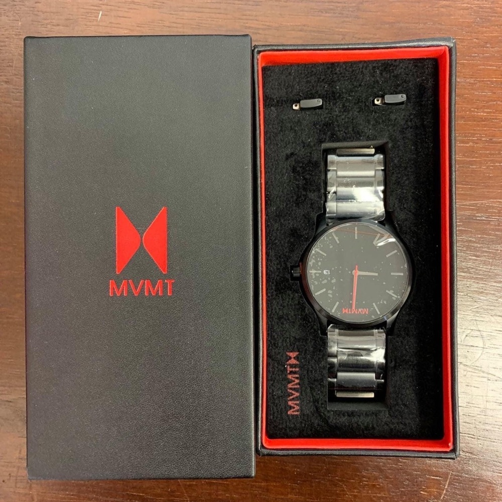 MVMT Black link watch